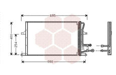 Kondenzátor, klimatizace VAN WEZEL 18005227