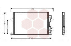 Kondenzátor, klimatizace VAN WEZEL 18005259