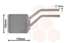 Výměník tepla, vnitřní vytápění VAN WEZEL 18006614