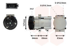 Kompresor, klimatizace VAN WEZEL 1800K167