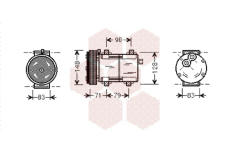 Kompresor, klimatizace VAN WEZEL 1800K279
