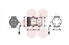 Kompresor, klimatizace VAN WEZEL 1800K289