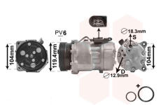 Kompresor, klimatizace VAN WEZEL 1800K321