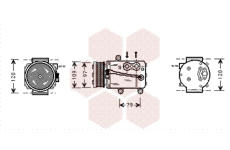 Kompresor, klimatizace VAN WEZEL 1800K339