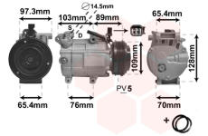 Kompresor, klimatizace VAN WEZEL 1800K391