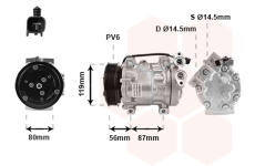 Kompresor, klimatizace VAN WEZEL 1800K393