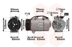 Kompresor, klimatizace VAN WEZEL 1800K416
