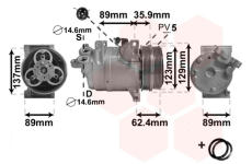 Kompresor, klimatizace VAN WEZEL 1800K433