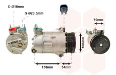 Kompresor, klimatizace VAN WEZEL 1800K478