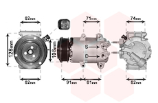 Kompresor, klimatizace VAN WEZEL 1800K570