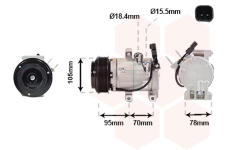 Kompresor, klimatizace VAN WEZEL 1800K682
