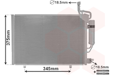 Kondenzátor, klimatizace VAN WEZEL 18015705
