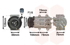 Kompresor, klimatizace VAN WEZEL 1801K728