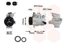 Kompresor, klimatizace VAN WEZEL 1801K731