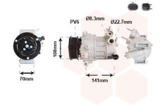 Kompresor klimatizácie VAN WEZEL 1801K733