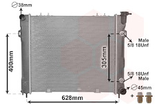 Chladič, chlazení motoru VAN WEZEL 21002007