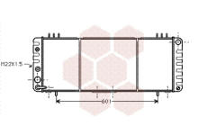 Chladič, chlazení motoru VAN WEZEL 21002013