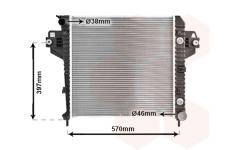 Chladič, chlazení motoru VAN WEZEL 21002043
