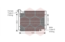 Kondenzátor, klimatizace VAN WEZEL 21005004