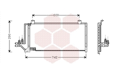 Kondenzátor, klimatizace VAN WEZEL 21005006