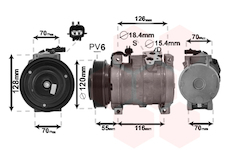 Kompresor, klimatizace VAN WEZEL 2100K068