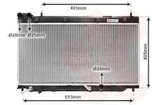 Chladič, chlazení motoru VAN WEZEL 25002195