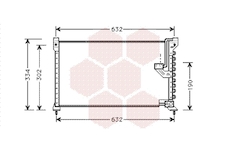Kondenzátor, klimatizace VAN WEZEL 25005085