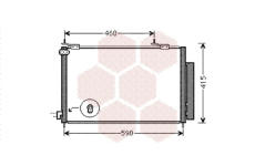 Kondenzátor, klimatizace VAN WEZEL 25005242