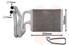 Výměník tepla, vnitřní vytápění VAN WEZEL 25006304