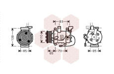 Kompresor, klimatizace VAN WEZEL 2500K207