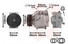 Kompresor, klimatizace VAN WEZEL 2500K260