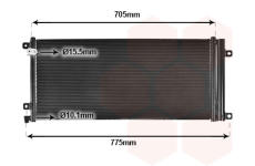 Kondenzátor, klimatizace VAN WEZEL 25015710