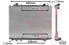 Chladič, chlazení motoru VAN WEZEL 27002171