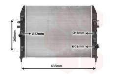 Chladič, chlazení motoru VAN WEZEL 27002205