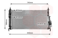 Chladič, chlazení motoru VAN WEZEL 27002246