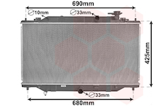 Chladič, chlazení motoru VAN WEZEL 27002269