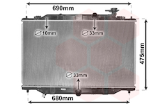 Chladič, chlazení motoru VAN WEZEL 27002272