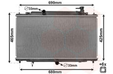 Chladič, chlazení motoru VAN WEZEL 27002280