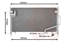 Kondenzátor, klimatizace VAN WEZEL 27005120