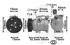 Kompresor, klimatizace VAN WEZEL 2700K219
