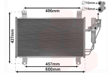 Kondenzátor, klimatizace VAN WEZEL 27015701