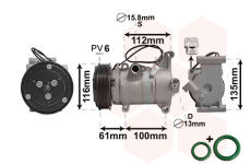 Kompresor, klimatizace VAN WEZEL 2701K700