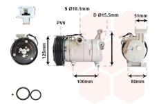 Kompresor, klimatizace VAN WEZEL 2701K703
