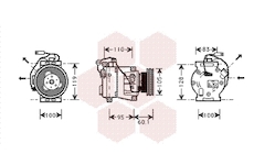 Kompresor, klimatizace VAN WEZEL 2800K064
