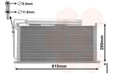 Kondenzátor, klimatizace VAN WEZEL 29005007