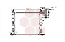 Chladič, chlazení motoru VAN WEZEL 30002349