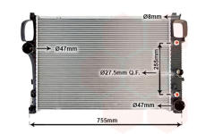 Chladič, chlazení motoru VAN WEZEL 30002447