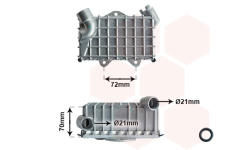 Olejový chladič, motorový olej VAN WEZEL 30003477