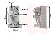 Chladič oleje, automatická převodovka VAN WEZEL 30003714