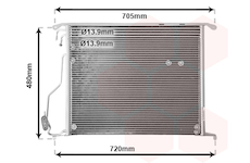 Kondenzátor, klimatizace VAN WEZEL 30005280